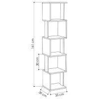 Стеллаж Showdeko M.KT.02.16410.7 161см x 35см x 30см cm/ ЛДСП/ Oak photo 2