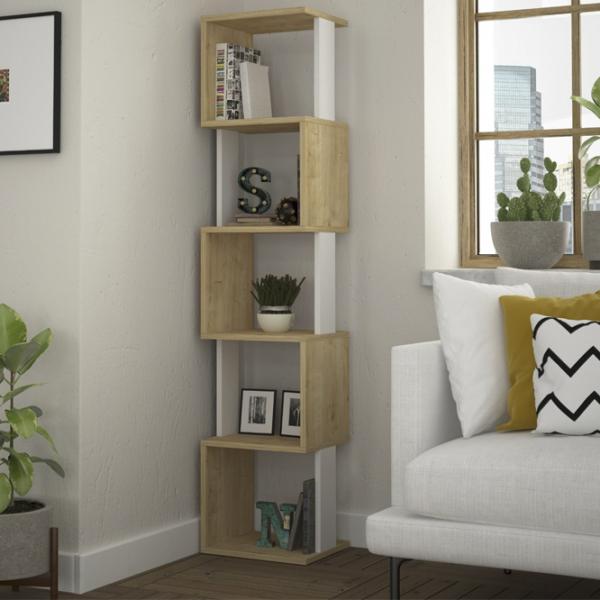 Стеллаж Showdeko M.KT.02.16410.7 161см x 35см x 30см cm/ ЛДСП/ Oak photo 3 Стеллаж Showdeko M.KT.02.16410.7 161см x 35см x 30см cm/ ЛДСП/ Oak photo 3