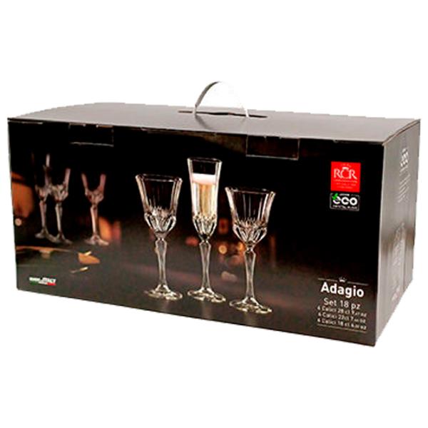 Set de pahare RCR Adagio 0.22l / Sticlă / Transparent photo 4