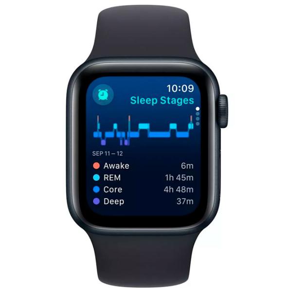 Умные часы Apple Watch SE Gen2 2023  1.57" / 40 мм / Черный - Midnight Sport / MR9X3QR/A photo 4 Умные часы Apple Watch SE Gen2 2023  1.57" / 40 мм / Черный - Midnight Sport / MR9X3QR/A photo 4
