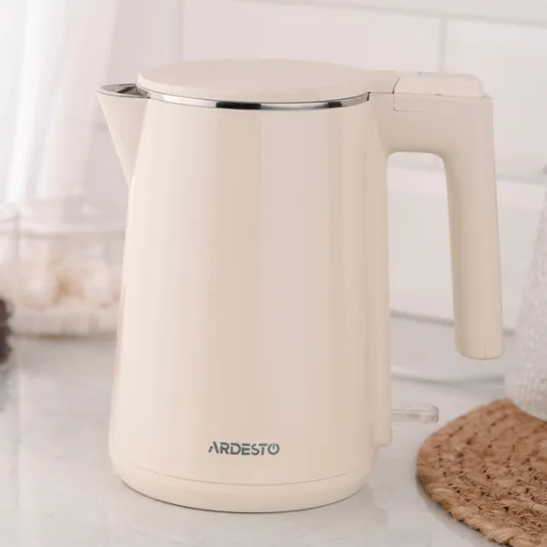 Ceainic electric Ardesto EKL-F1BG 1l / Ascuns / Beige photo 8