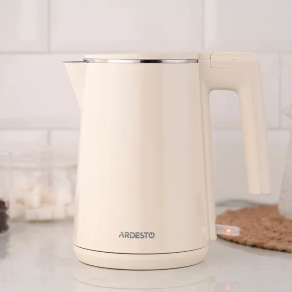 Ceainic electric Ardesto EKL-F1BG 1l / Ascuns / Beige photo 9