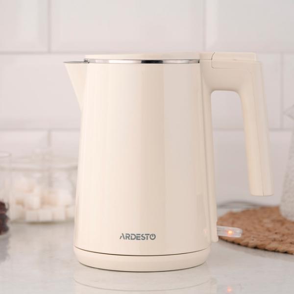 Ceainic electric Ardesto EKL-F1BG 1l / Ascuns / Beige photo 9