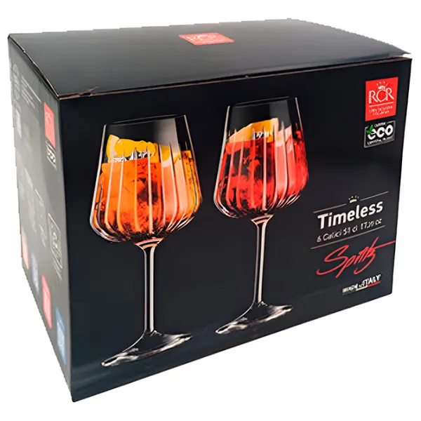 Набор стаканов RCR Timeless Spritz 0.51л / Хрусталь / Прозрачный photo 3