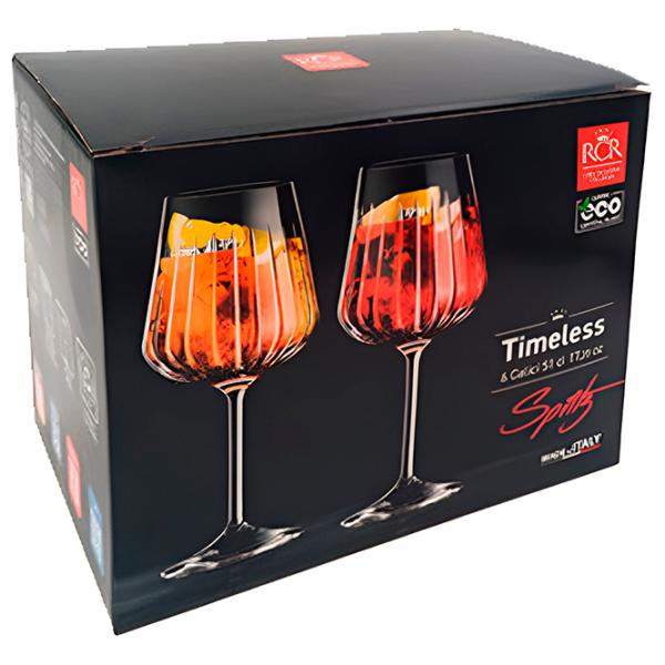 Набор стаканов RCR Timeless Spritz 0.51л / Хрусталь / Прозрачный photo 3