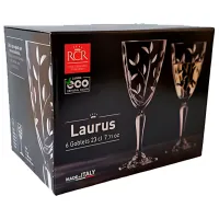 Набор стаканов RCR Laurus 0.23л / Хрусталь / Прозрачный photo 2