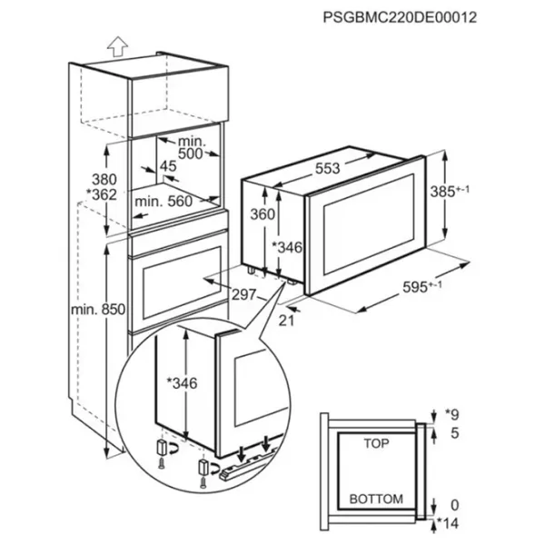 Cuptor cu microunde AEG MSB2057D-B Încorporabil/ 800 W/ Black photo 4