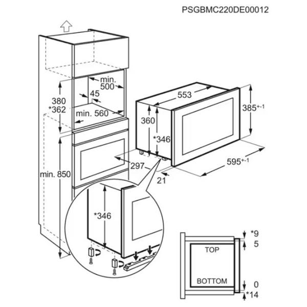 Cuptor cu microunde AEG MSB2057D-B Încorporabil/ 800 W/ Black photo 4