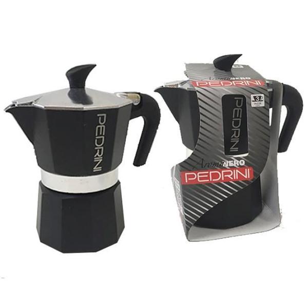 Гейзерная кофеварка Pedrini 25650 0.15л / Алюминий / Antracit photo 2