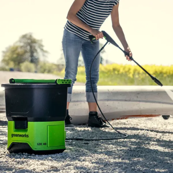 Мойка высокого давления Greenworks GDC40 1300 Вт/ Green photo 5