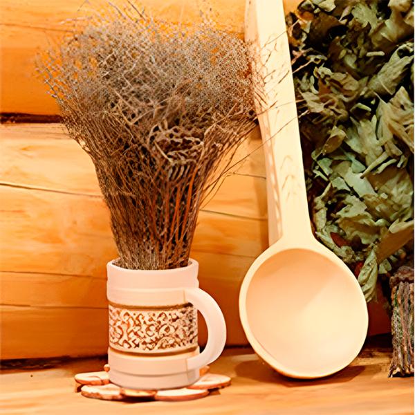 Cană PS Butoiaș 500 ml/ Lemn/ Natural Wood photo 2