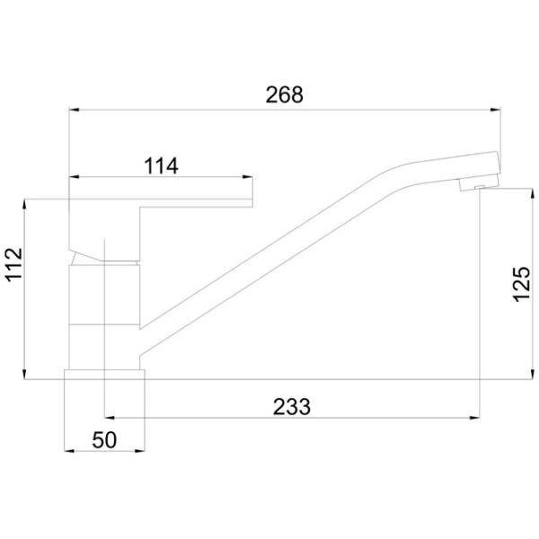 Baterie pentru bucătărie Ferro Fresh 96091.0 Mono comandă/ pivotantă/ Alamă/ Crom photo 2