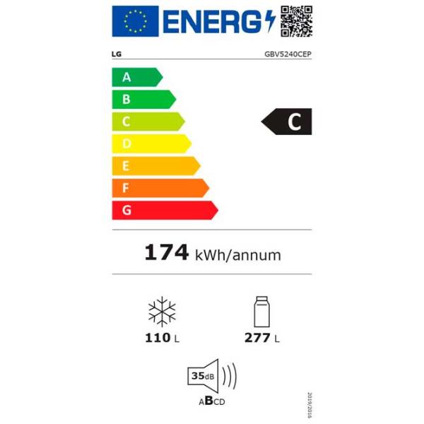 Frigider LG GBV5240CEP cu congelator jos 387 l / 203 cm / Black photo 7