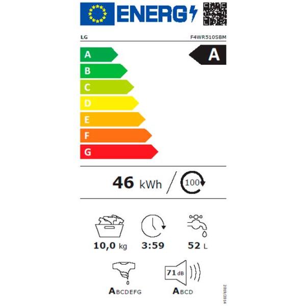 Mașină de spălat LG F4WR510SBM 10 kg / 1400 rpm / Graphite photo 7 Mașină de spălat LG F4WR510SBM 10 kg / 1400 rpm / Graphite photo 7