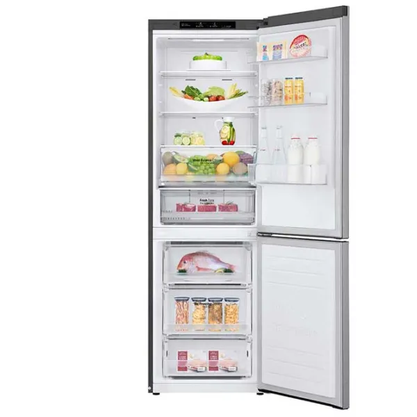 Frigider LG GBB61PZJMN cu congelator jos 374 l / 186 cm / Inox photo 4