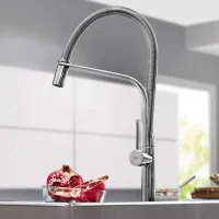 Baterie pentru bucătărie Teka FO 999 Mono comandă/ flexibil/ Alamă/ Crom photo 3