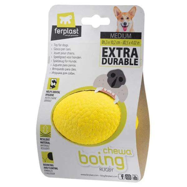 Мяч для собаки Ferplast Chewa Boing Rugby M  photo 2 Мяч для собаки Ferplast Chewa Boing Rugby M  photo 2