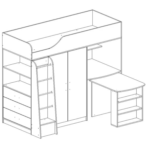 Детская кровать Carpriz 8 Astrid 80 x 200 cm/ ЛДСП/ Белый photo 2 Детская кровать Carpriz 8 Astrid 80 x 200 cm/ ЛДСП/ Белый photo 2