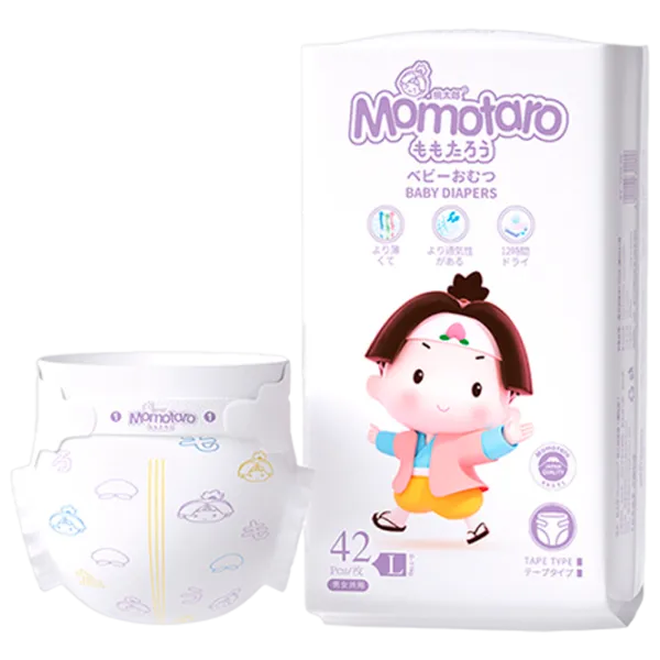Подгузники для детей Momotaro Baby Diapers L 9 - 14 кг/ 42 шт. photo 2