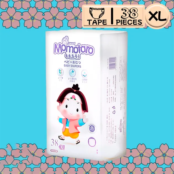 Подгузники для детей Momotaro Baby Diapers XL 12 - 17 кг/ 38 шт. photo 3