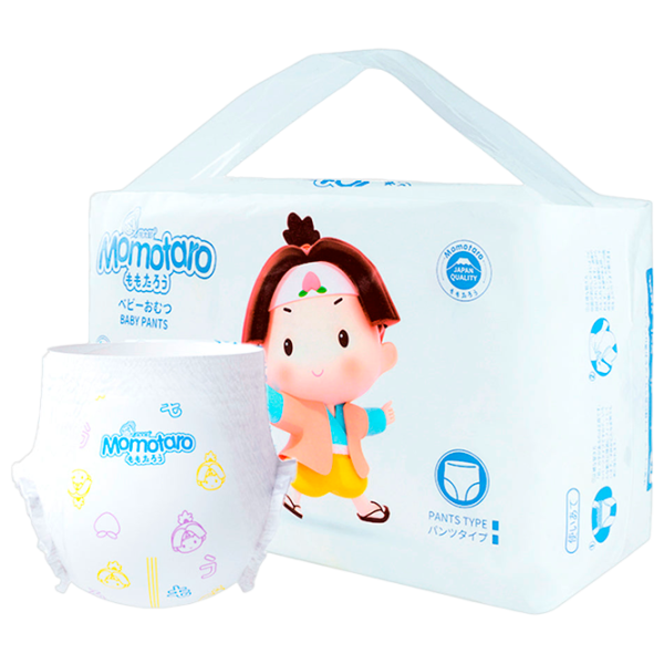 Scutece pentru copii Momotaro Pull-up pants L 9 - 14 kg/ 42 buc. photo 2