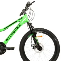 Велосипед Stormer Forest 24" 14" Алюминий/ Зелёный Черный photo 3