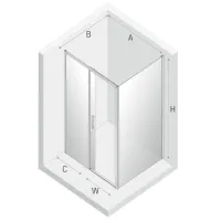 Cabină de duș New Trendy R D-0401A/ D-0219B Сabină deschisă photo 2
