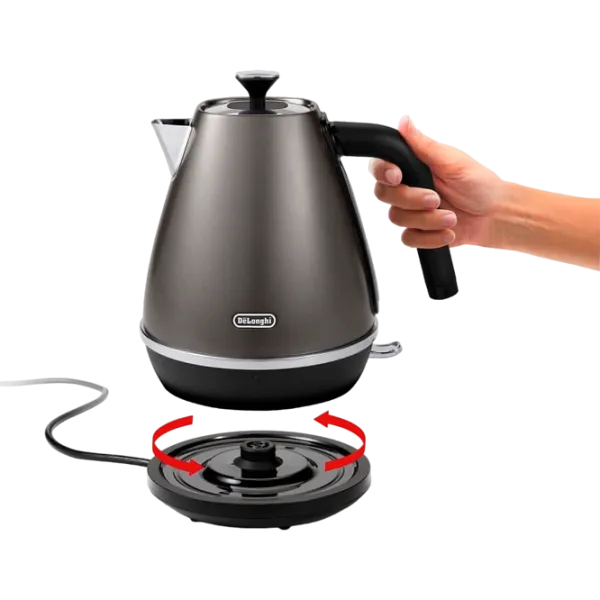 Электрочайник DeLonghi KBIN2001.TB 1.7л / Закрытая спираль / Титан photo 4