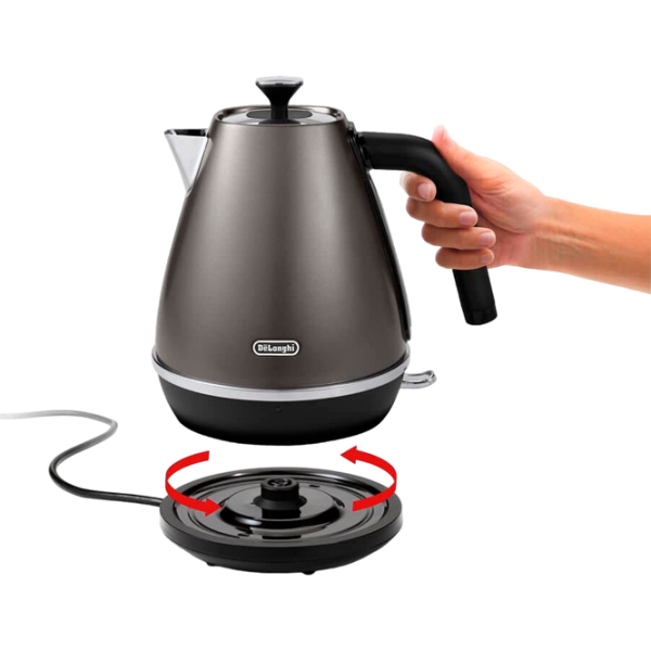 Электрочайник DeLonghi KBIN2001.TB 1.7л / Закрытая спираль / Титан photo 4