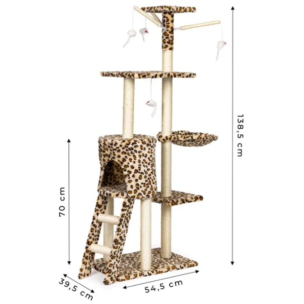 Когтеточка для кошек Modern Home Drapak01 Leo Standar Комплекс/ Напольная/ Желтый photo 2