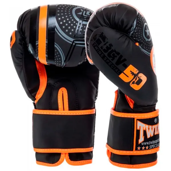 Mănuși de lupte TWINS Mate TW5010 Box/ Adult/ 10 oz/ Orange photo 3