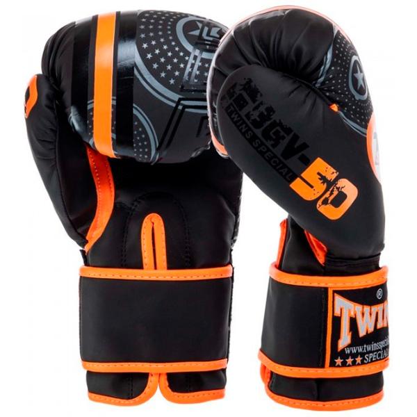 Mănuși de lupte TWINS Mate TW5010 Box/ Adult/ 10 oz/ Orange photo 3