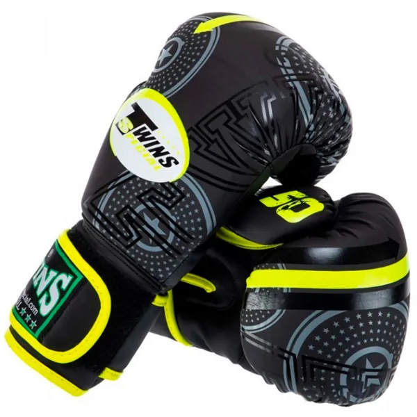 Mănuși de lupte TWINS Mate TW5010 Box/ Adult/ 10 oz/ Green photo 5