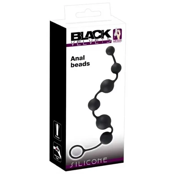Анальные шарики Black Velvets Anal Beads 05192000000 (6шарика) Черный photo 3