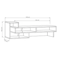 Тумба под телевизор Showdeko Tetra 42.2см x 135см x 40см/ ДСП photo 2