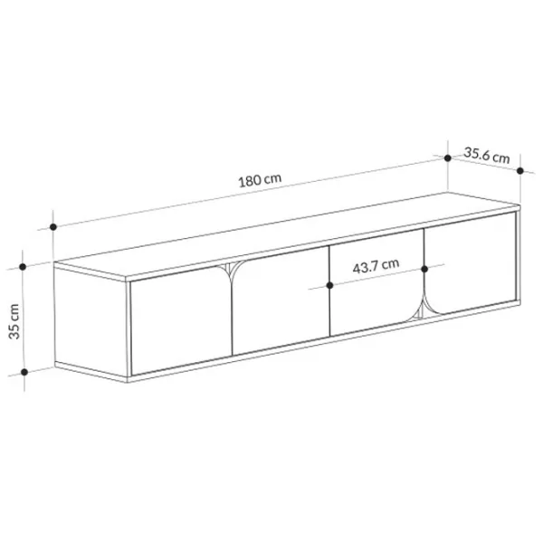 Comodă TV Showdeko Spark 35 x 180 x 35.6/ PAL photo 2