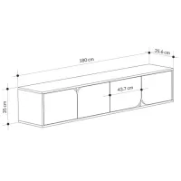 Comodă TV Showdeko Spark 35 x 180 x 35.6/ PAL photo 2