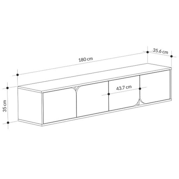 Comodă TV Showdeko Spark 35 x 180 x 35.6/ PAL photo 2