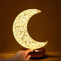 Lampă de noapte Desk lamp Moon Auriu photo 4