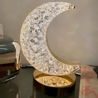 Lampă de noapte Desk lamp Moon Auriu photo 5