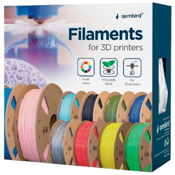Filament Gembird 3DP-PLA-01-MTW White photo 2