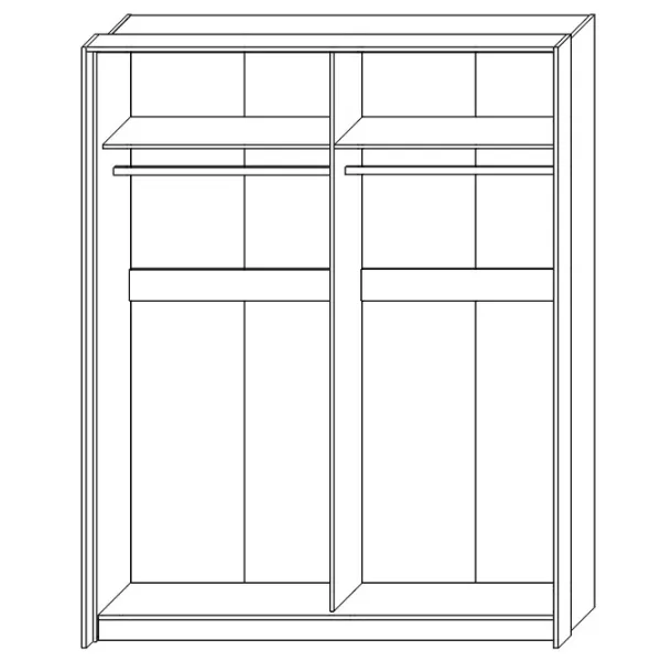 Dulap Coupe Sokme Milana  183.3 x 62 x 231.6 / DSP / Stejar Craft Alb photo 2