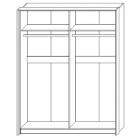 Dulap Coupe Sokme Milana 183.3 x 62 x 231.6 / DSP / Stejar Craft Alb photo 2