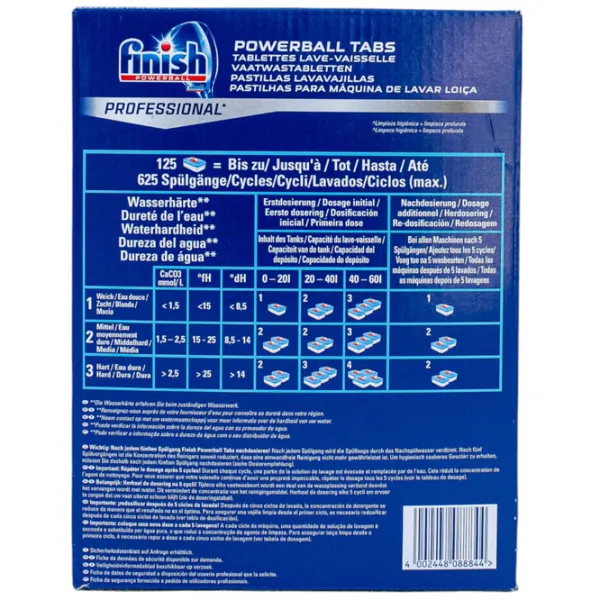 Capsule FINISH Powerball Professional 125 tab comprimate / pentru îndepărtarea resturilor alimentare de pe vase photo 2