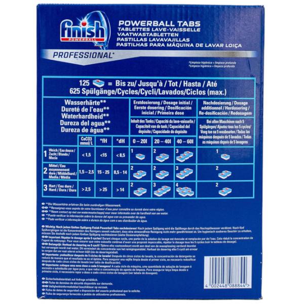 Capsule FINISH Powerball Professional 125 tab comprimate / pentru îndepărtarea resturilor alimentare de pe vase photo 2
