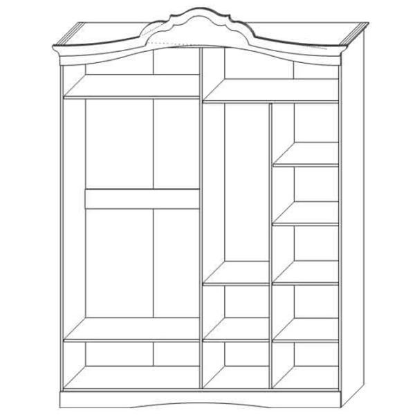 Dulap pentru haine Linear KMK Melanie 180 x 58 x 235.5 / DSP / White photo 3