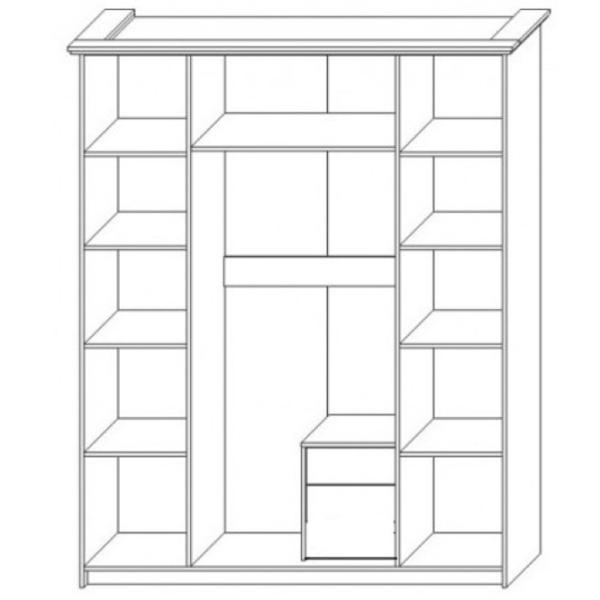 Гардероб Линейный KMK Kamelia 182 x 62.5см x 223.5 / ДСП / Орех донской photo 2