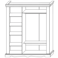 Dulap pentru haine Linear KMK Amelia 182 x 61 x 213 / PAL / Nuc eco photo 2