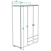 Dulap Clasic ML-Mobila Rio Nr3 140 x 57.6 x 210 / PAL / Stejar Sonoma photo 3