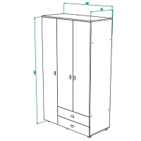 Dulap Drept ML-Mobila Rio Nr2 120.2 x 58 x 210 / PAL / Stejar Sonoma photo 3